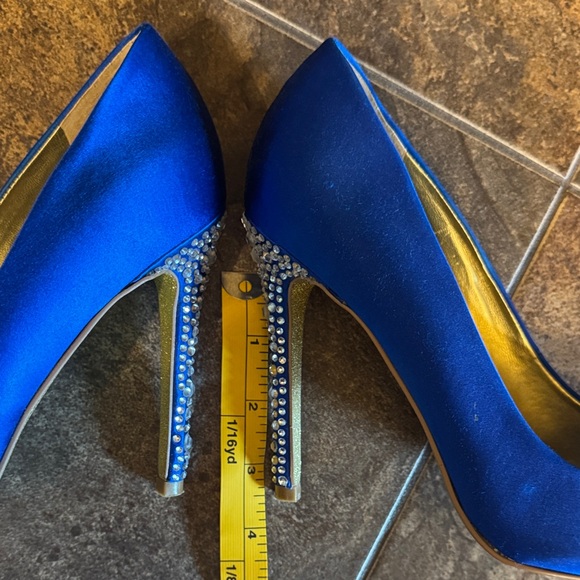 Nine West Royal Blue Satin Heels - Picture 10 of 10